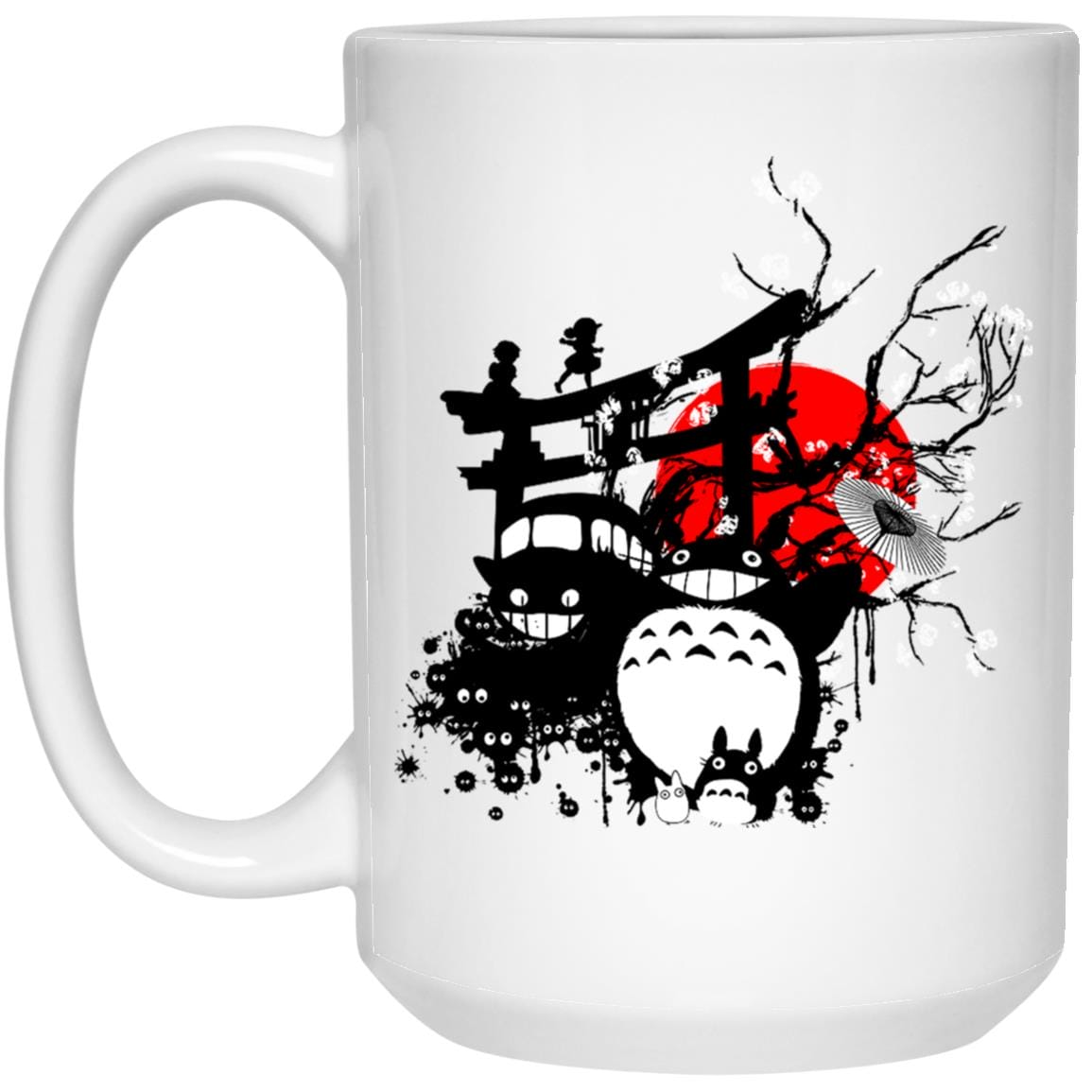 Totoro and Friends by the Red Moon Mug - Image 2