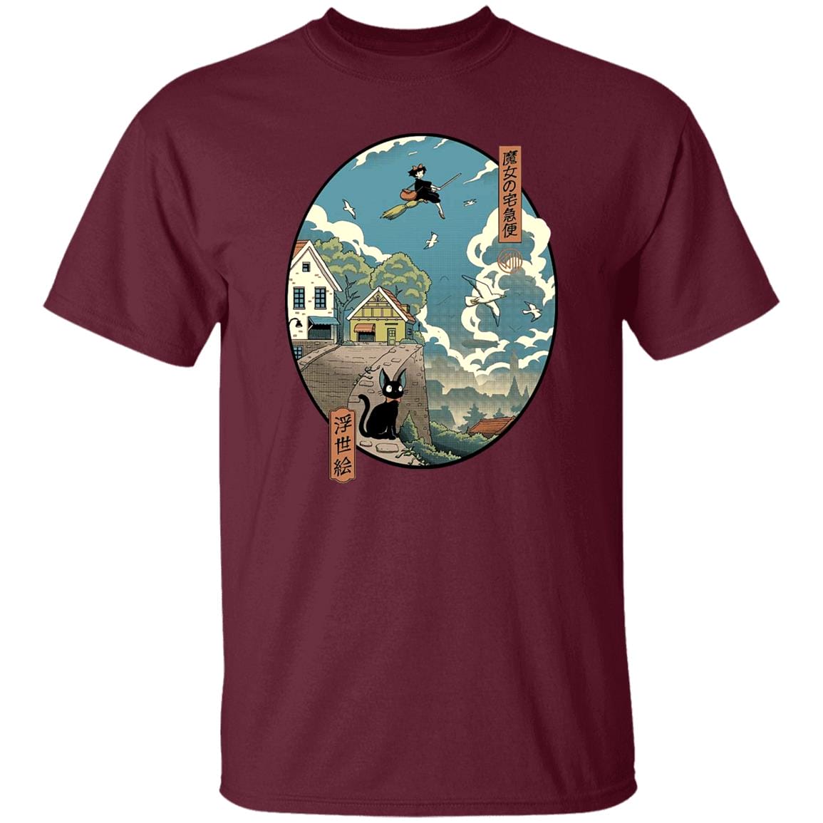 Kiki’s Delivery Service Ukiyo-E Style T-shirt - Image 6