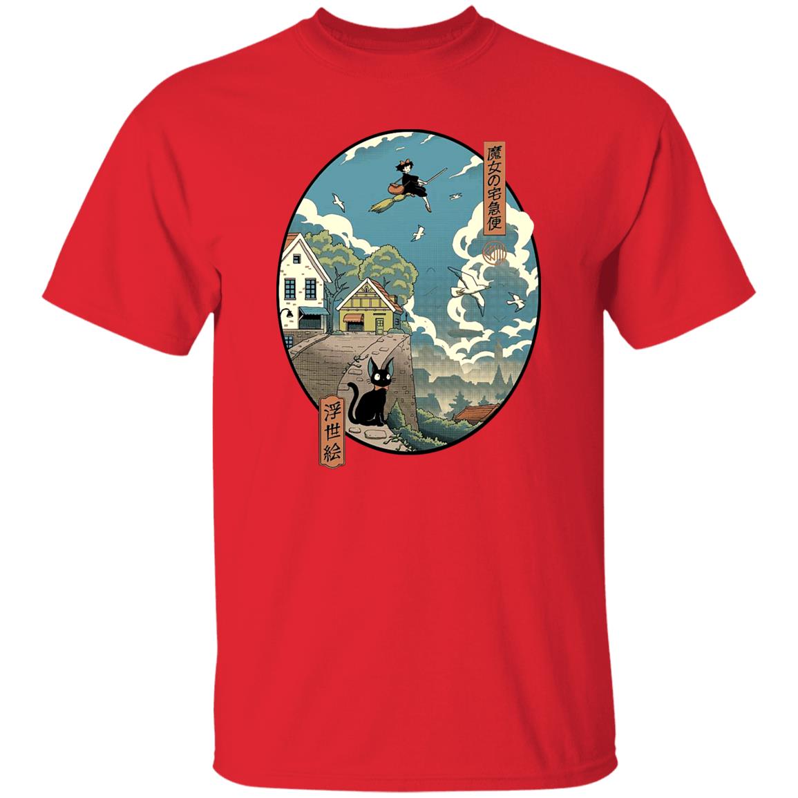 Kiki’s Delivery Service Ukiyo-E Style T-shirt - Image 8