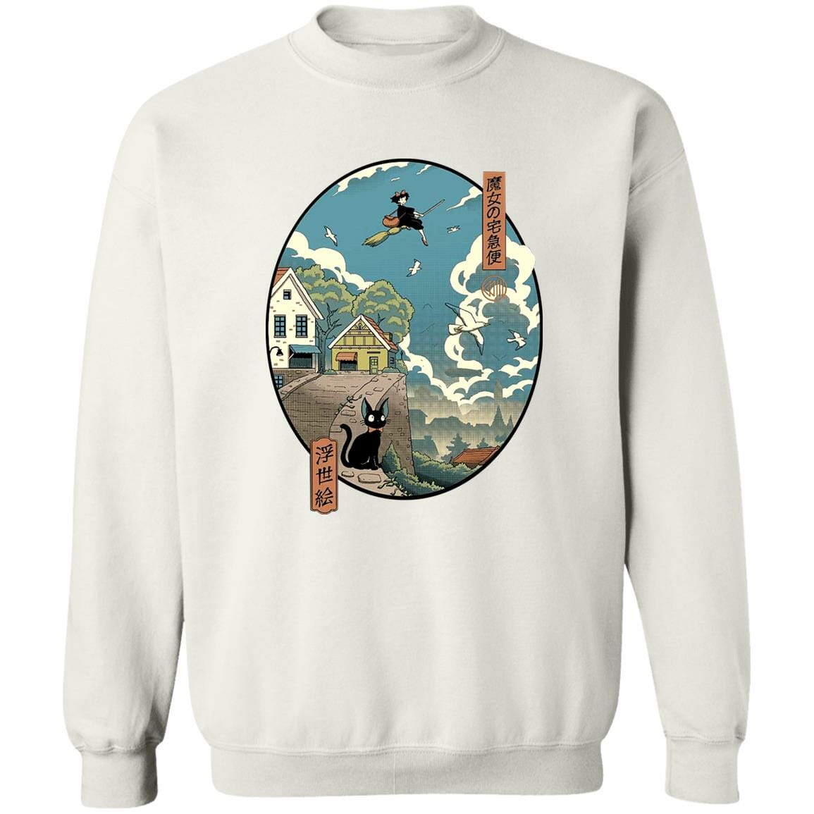 Studio Ghibli Kiki’s Delivery Service Ukiyo-E Style Sweatshirt - Image 2