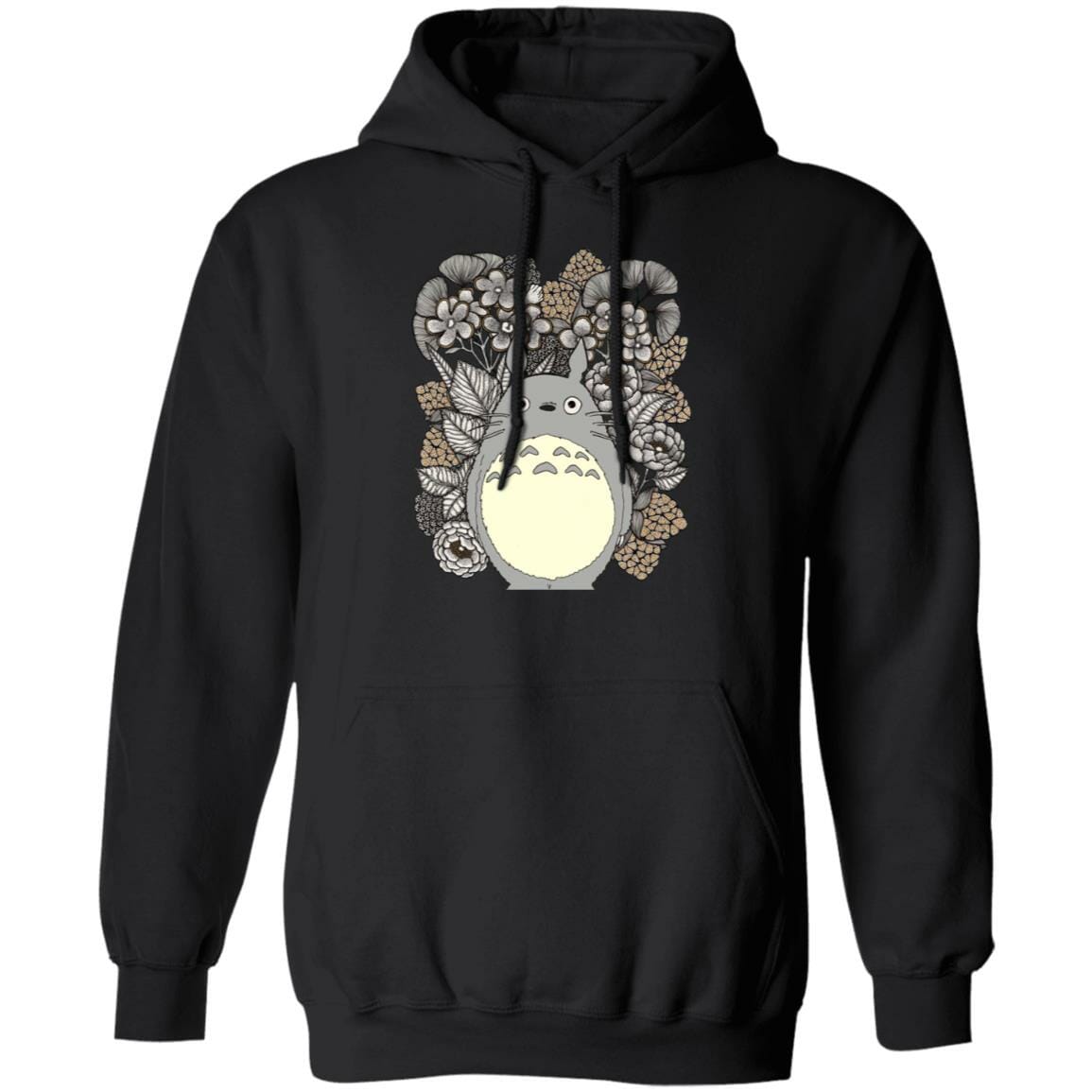 Studio Ghibli Totoro and Flowers Fanart Hoodie - Image 4