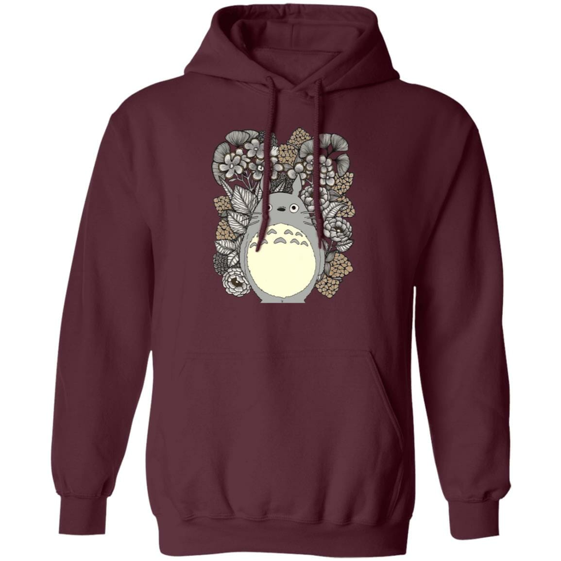 Studio Ghibli Totoro and Flowers Fanart Hoodie - Image 9