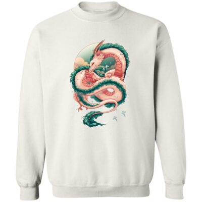 Alternative view of Studio Ghibli Spirited Away Haku Dragon Fanart Sweatshirt