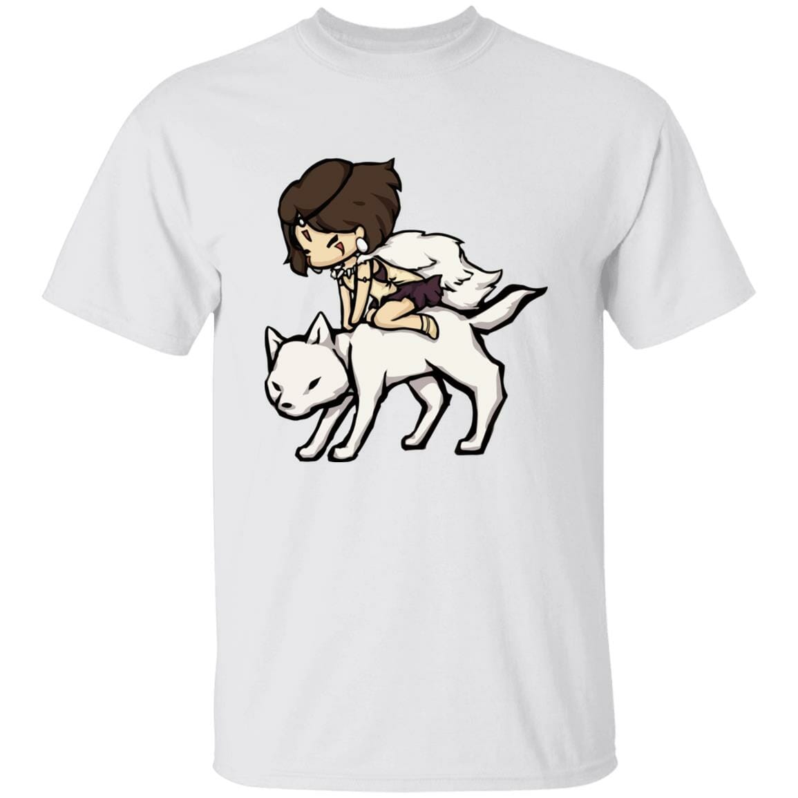 Studio Ghibli Princess Mononoke and the Wolf Chibi T-shirt - Image 2