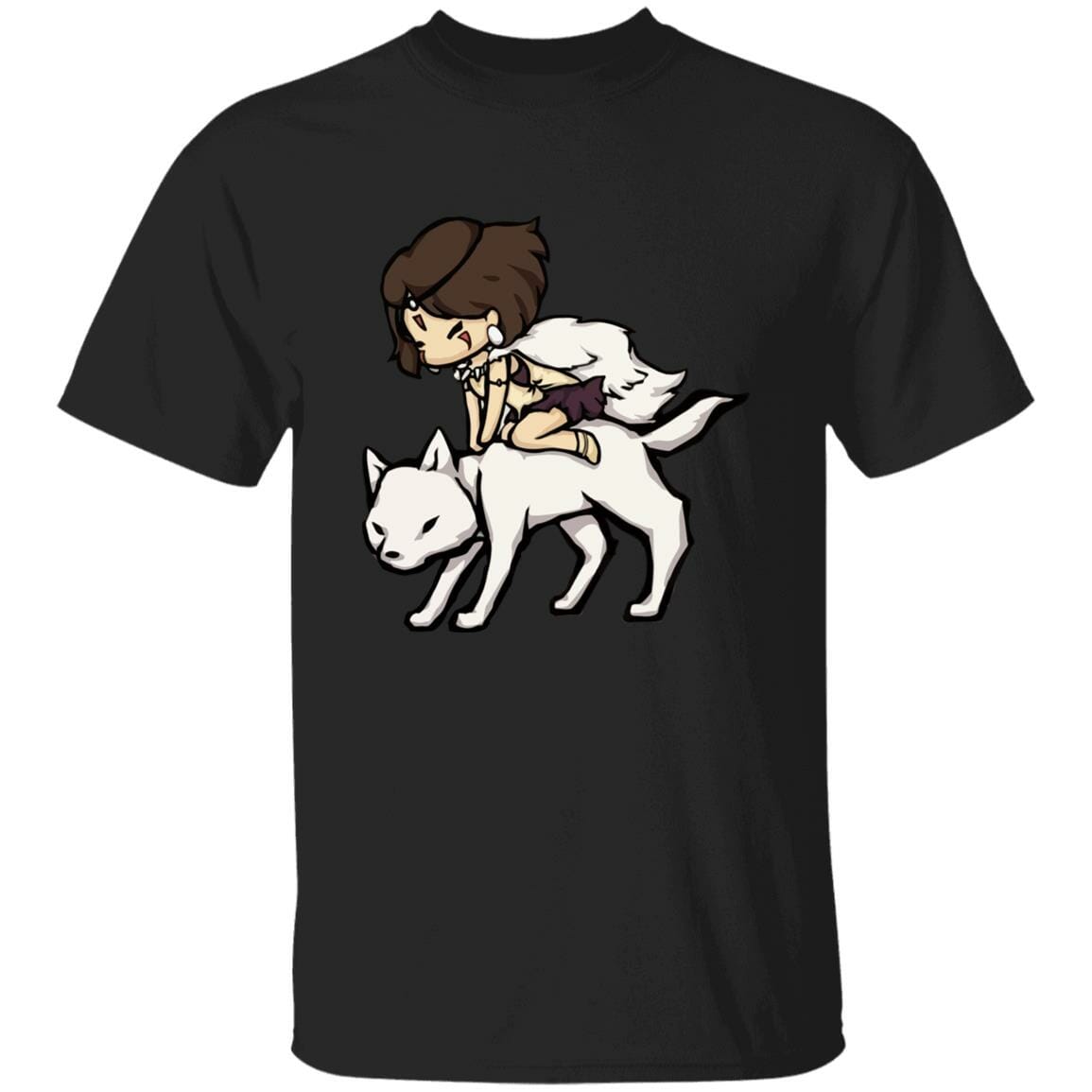 Studio Ghibli Princess Mononoke and the Wolf Chibi T-shirt - Image 4