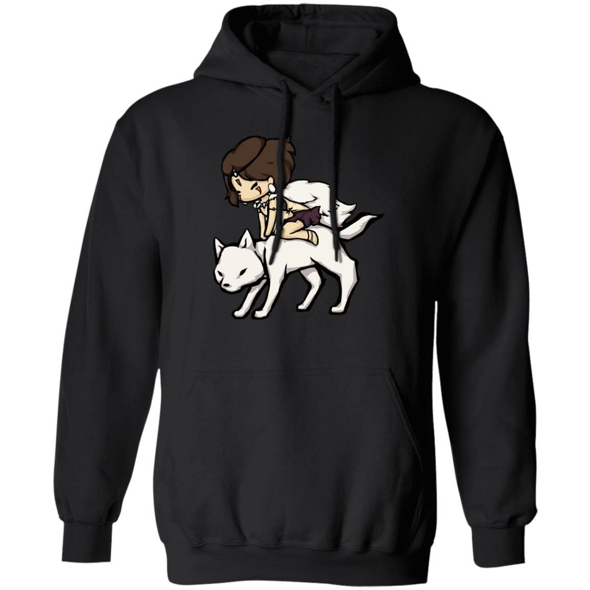 Studio Ghibli Princess Mononoke and Wolf Chibi Hoodie - Image 4