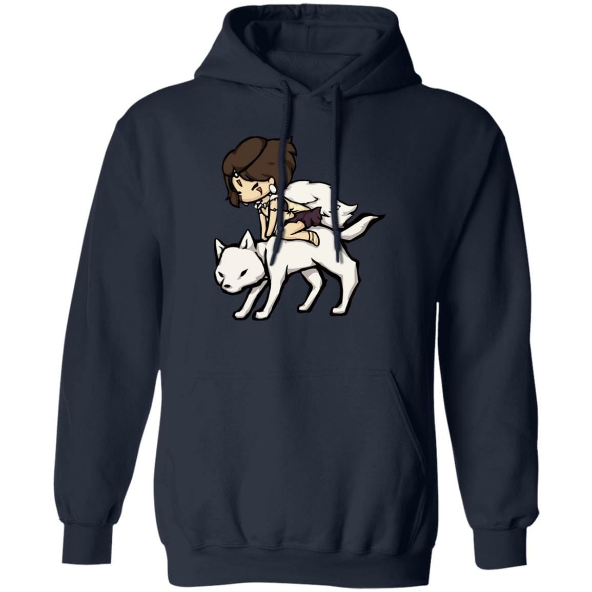 Studio Ghibli Princess Mononoke and Wolf Chibi Hoodie - Image 5