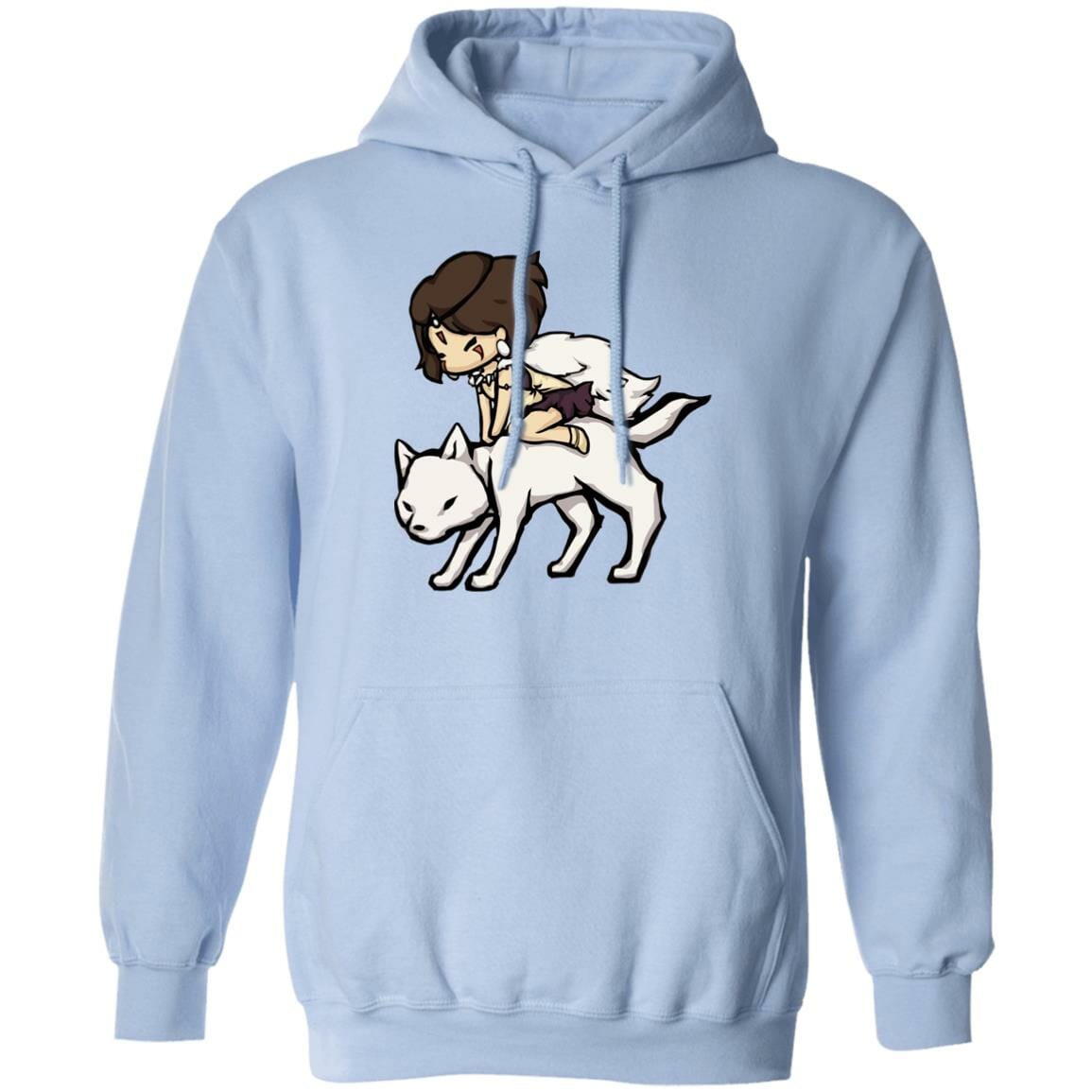 Studio Ghibli Princess Mononoke and Wolf Chibi Hoodie - Image 7