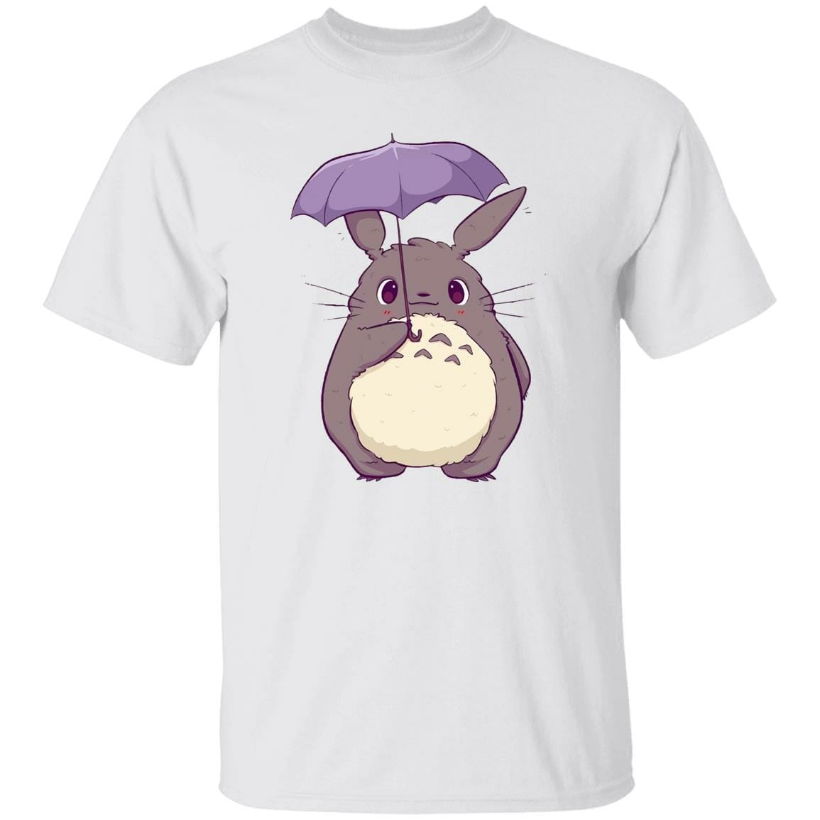 Studio Ghibli Totoro and Umbrella Cute T-shirt - Image 2
