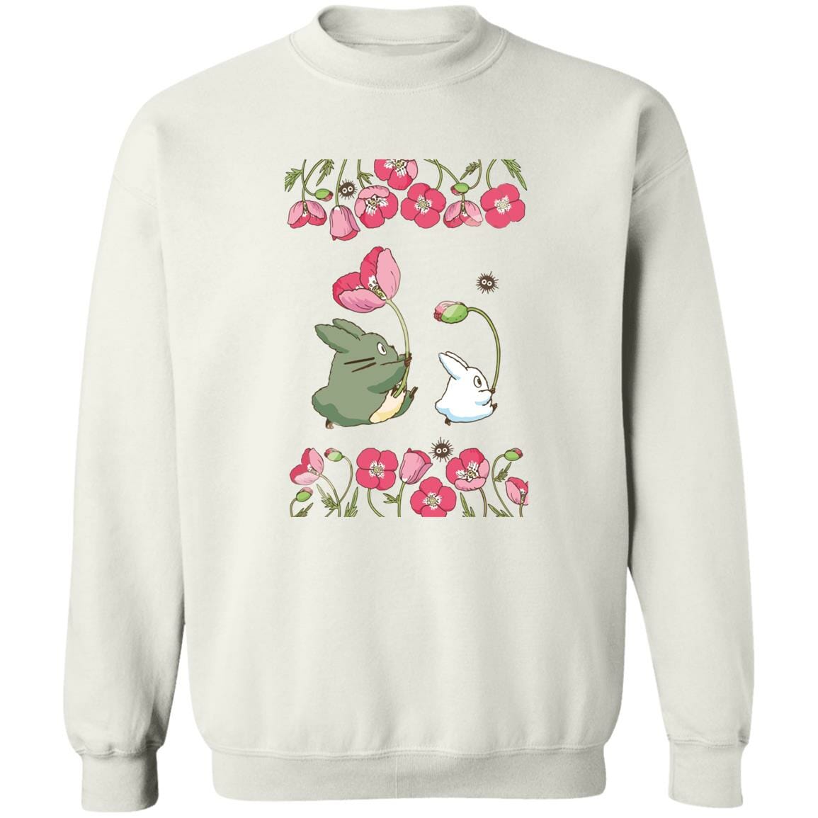Studio Ghibli The Mini Totoro and Flowers Sweatshirt - Image 2