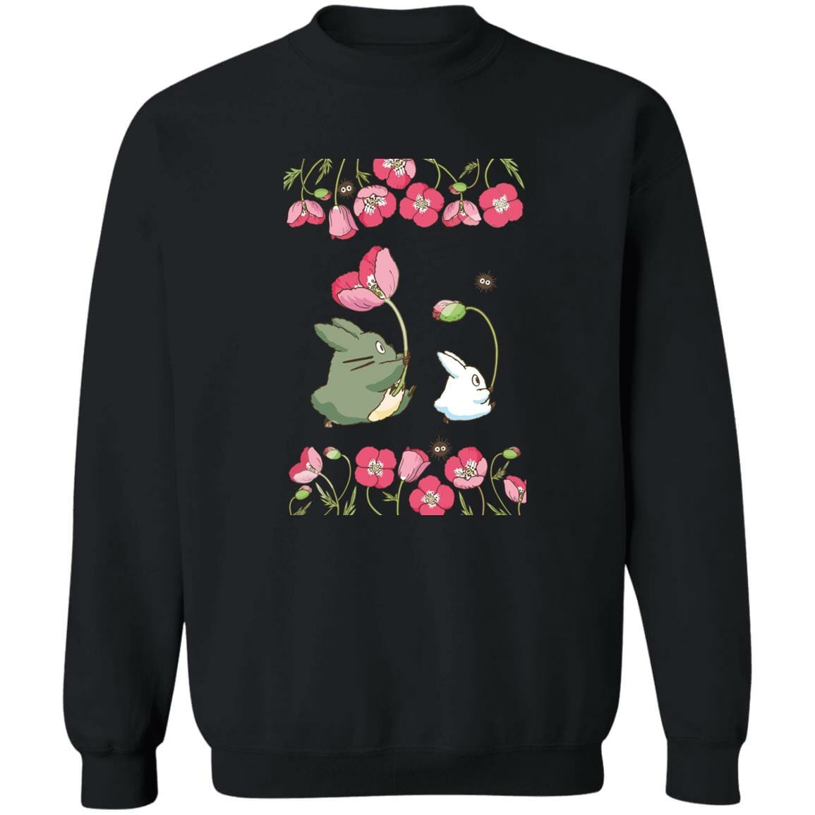 Studio Ghibli The Mini Totoro and Flowers Sweatshirt - Image 4