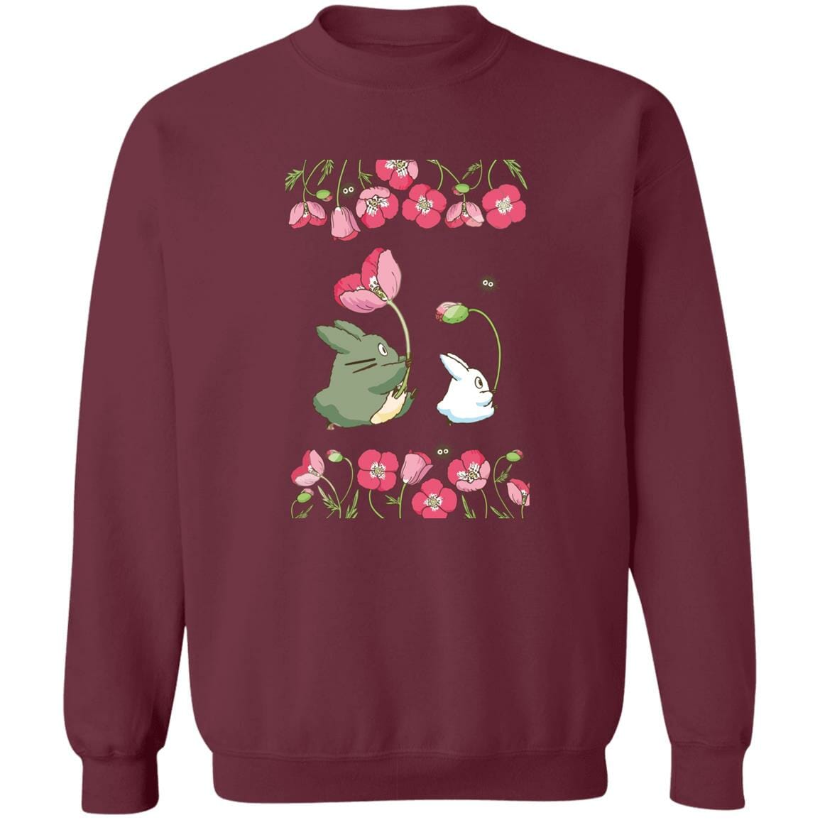 Studio Ghibli The Mini Totoro and Flowers Sweatshirt - Image 5
