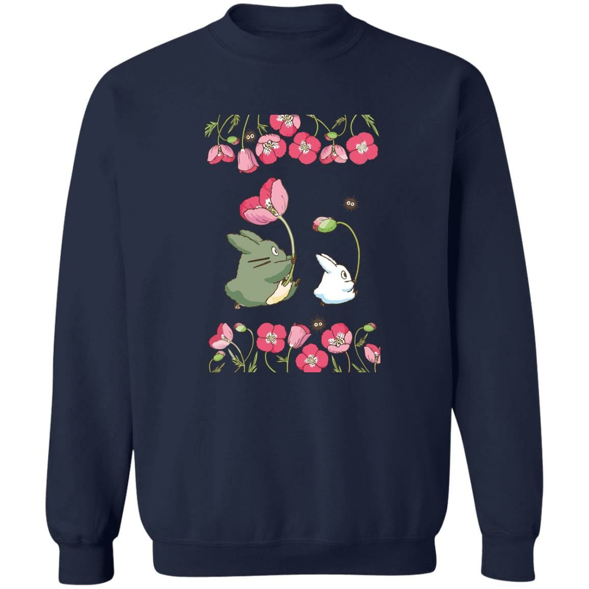 Studio Ghibli The Mini Totoro and Flowers Sweatshirt - Image 6