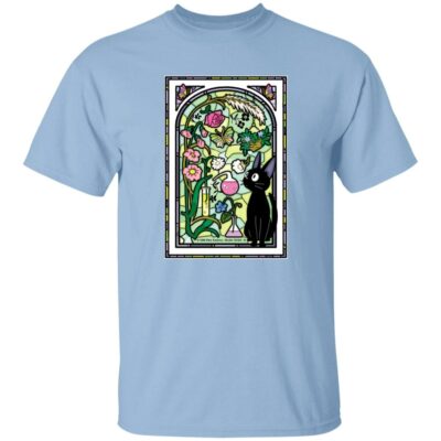 Studio Ghibli Jiji by the Stained Glass Window T-shirt