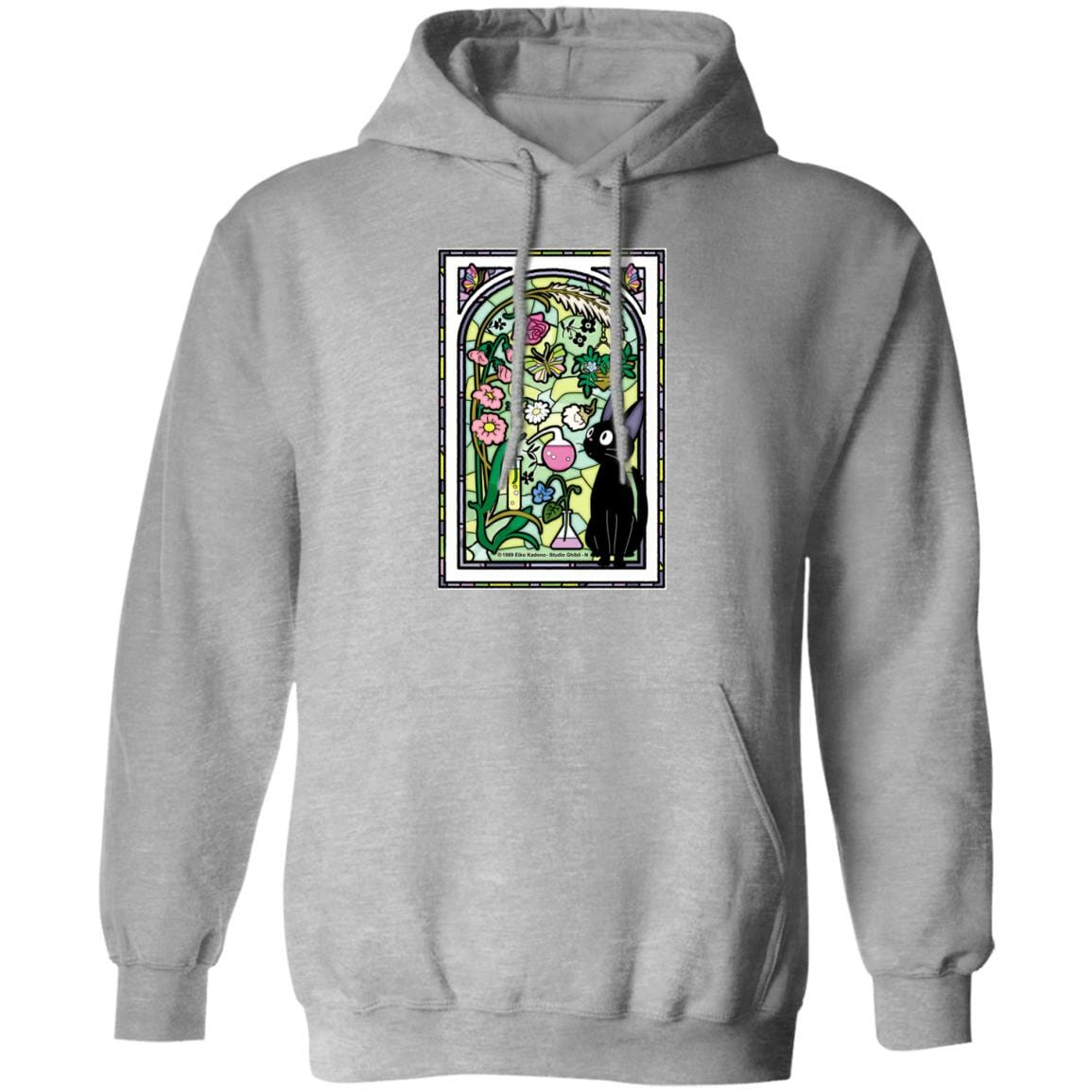 Studio Ghibli Jiji by the Stained Glass Window Hoodie