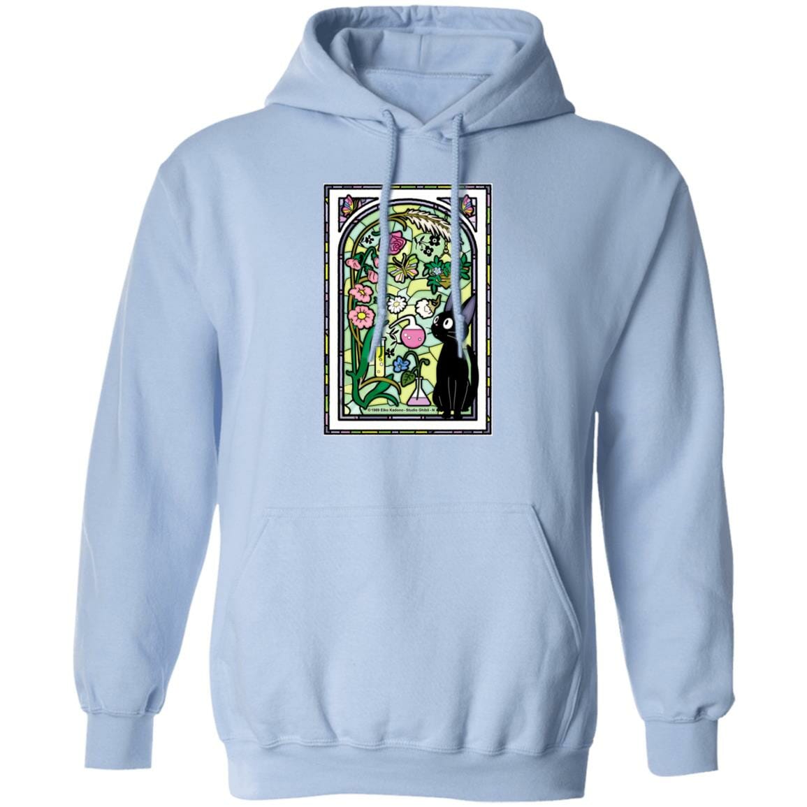 Studio Ghibli Jiji by the Stained Glass Window Hoodie - Image 7