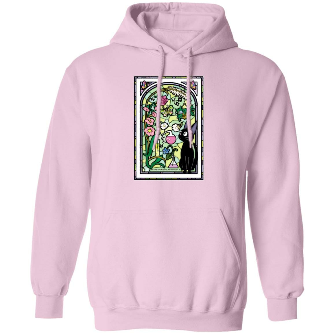 Studio Ghibli Jiji by the Stained Glass Window Hoodie - Image 8