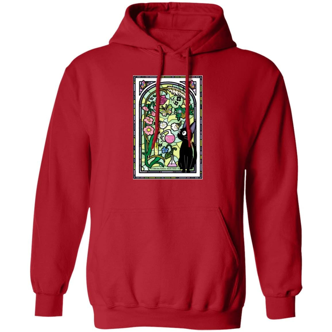 Studio Ghibli Jiji by the Stained Glass Window Hoodie - Image 10