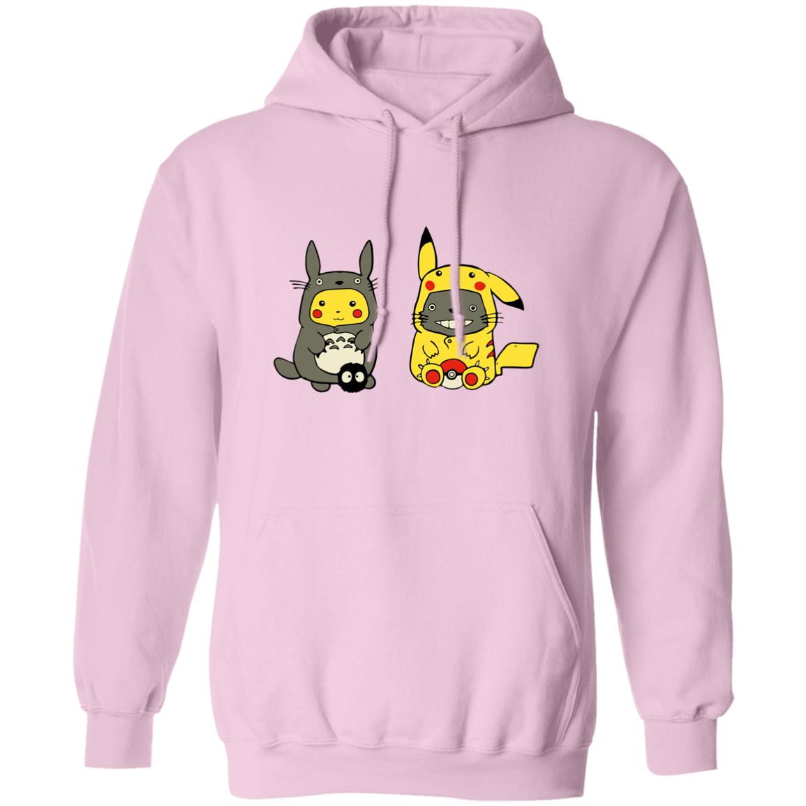 Studio Ghibli Totoro and Pikachu Cosplaying Hoodie - Image 8