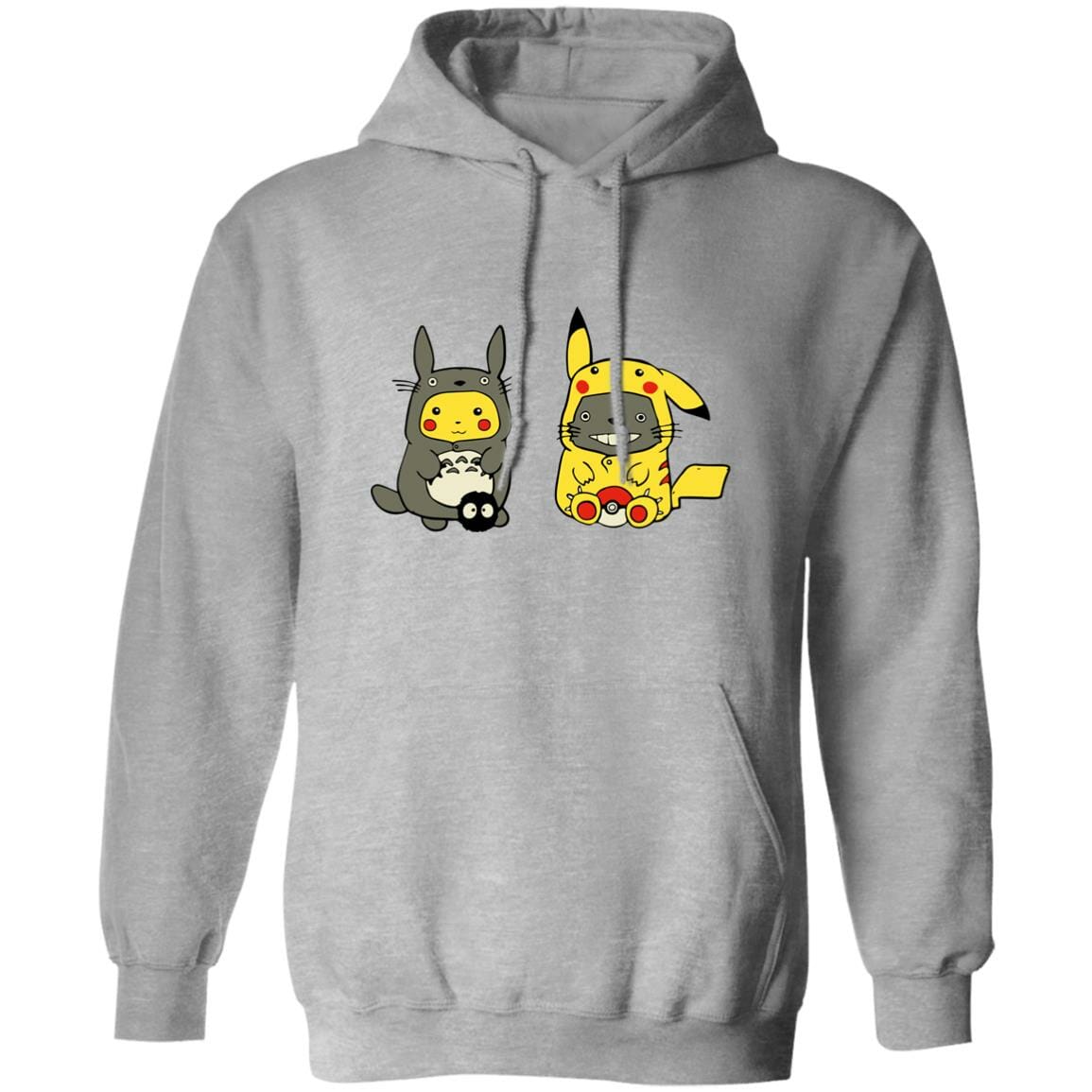 Studio Ghibli Totoro and Pikachu Cosplaying Hoodie