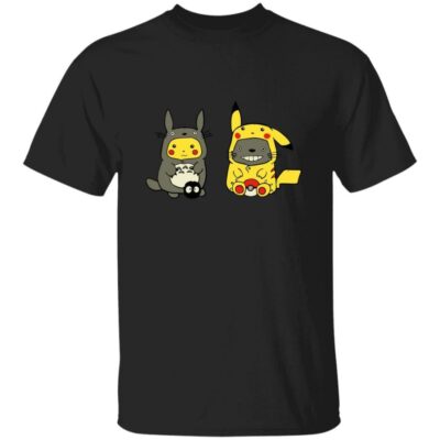 Studio Ghibli Totoro and Pikachu Cosplaying T-shirt