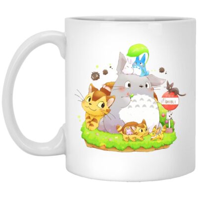 Totoro Family and The Cat Bus Mug