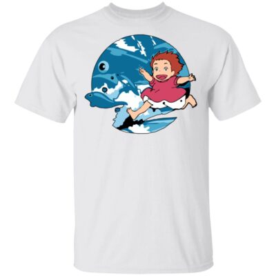 Ghibli Studio Ponyo On The Waves T shirt Unisex