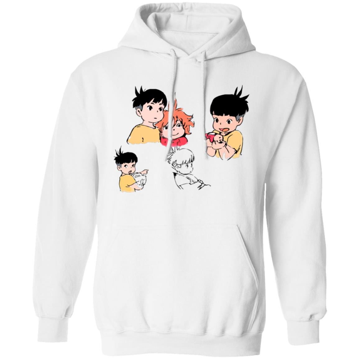 Ponyo and Sosuke Sketch Hoodie - Image 2
