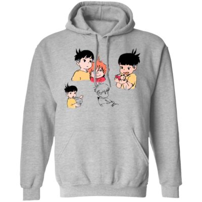 Ponyo and Sosuke Sketch Hoodie