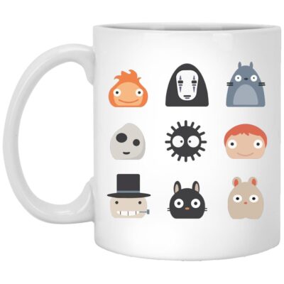 Ghibli Studio Characters Chibi Mug