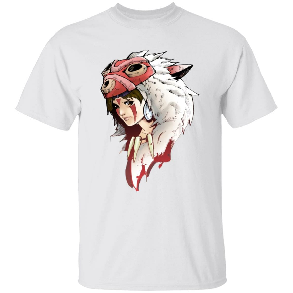 Studio Ghibli Angry Princess Mononoke T-shirt - Image 2