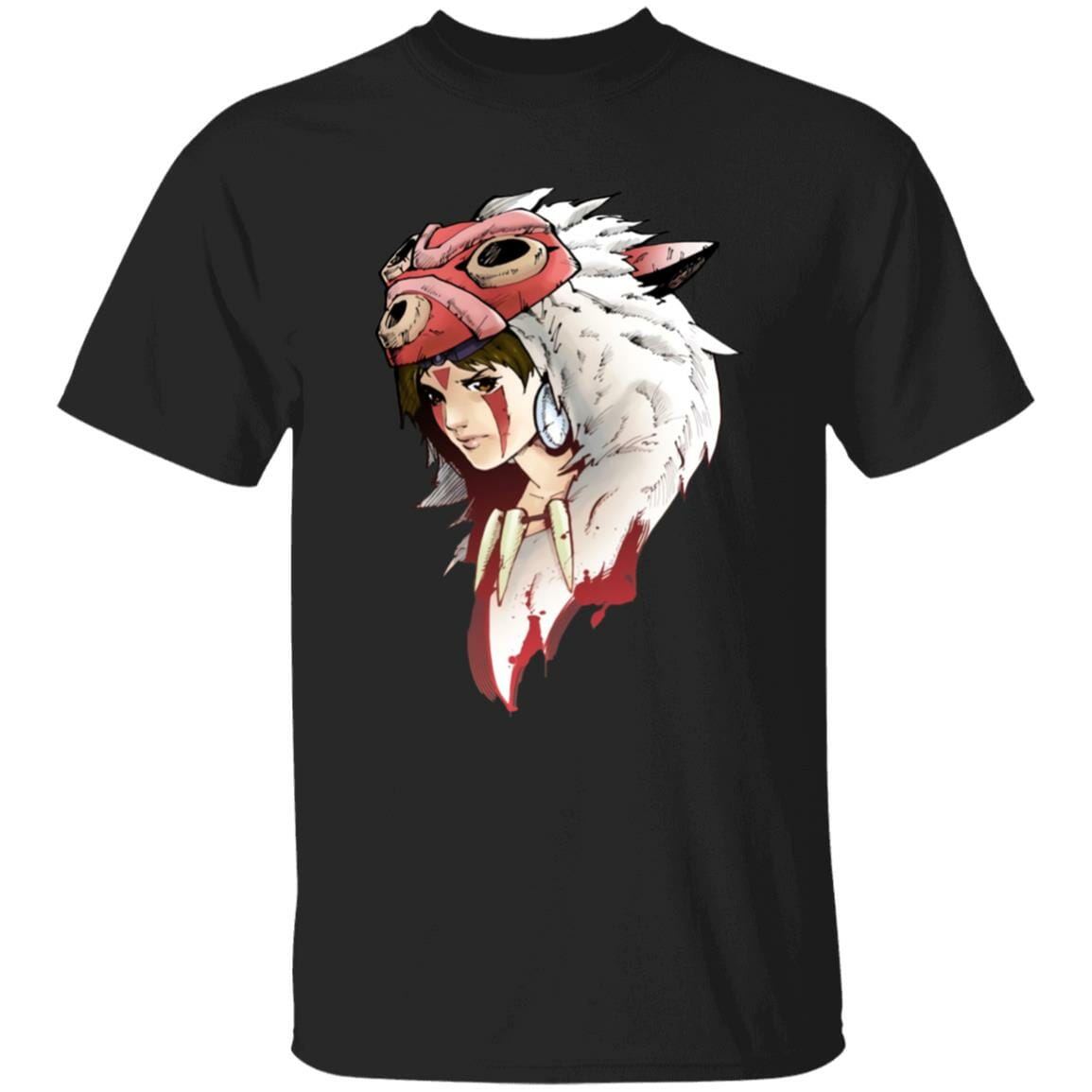Studio Ghibli Angry Princess Mononoke T-shirt - Image 4