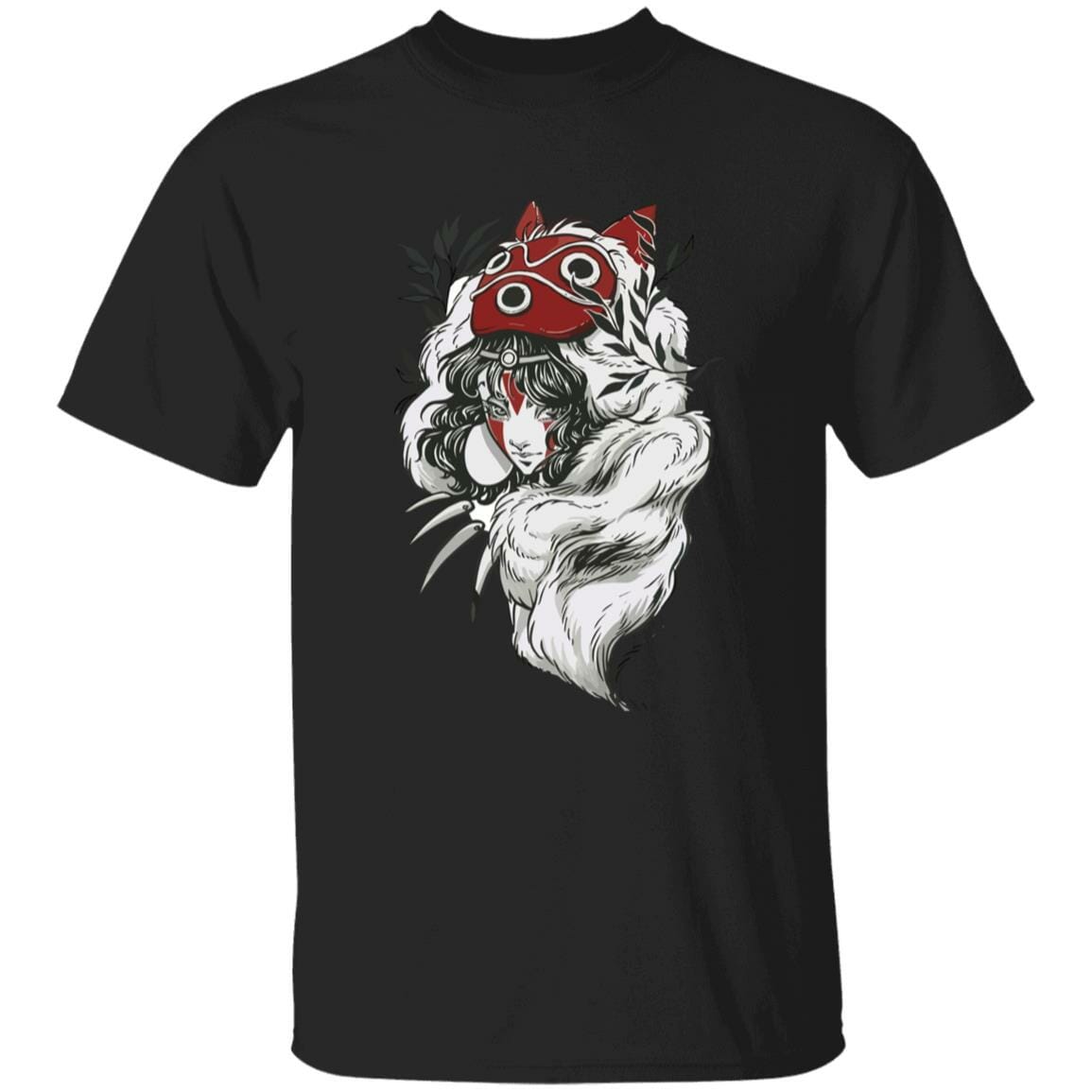 Studio Ghibli Princess Mononoke Black and White T-shirt