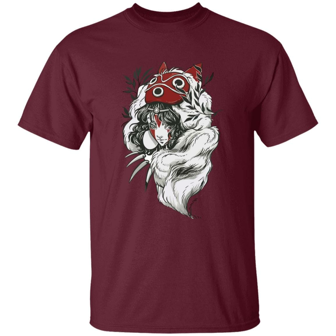 Studio Ghibli Princess Mononoke Black and White T-shirt - Image 7
