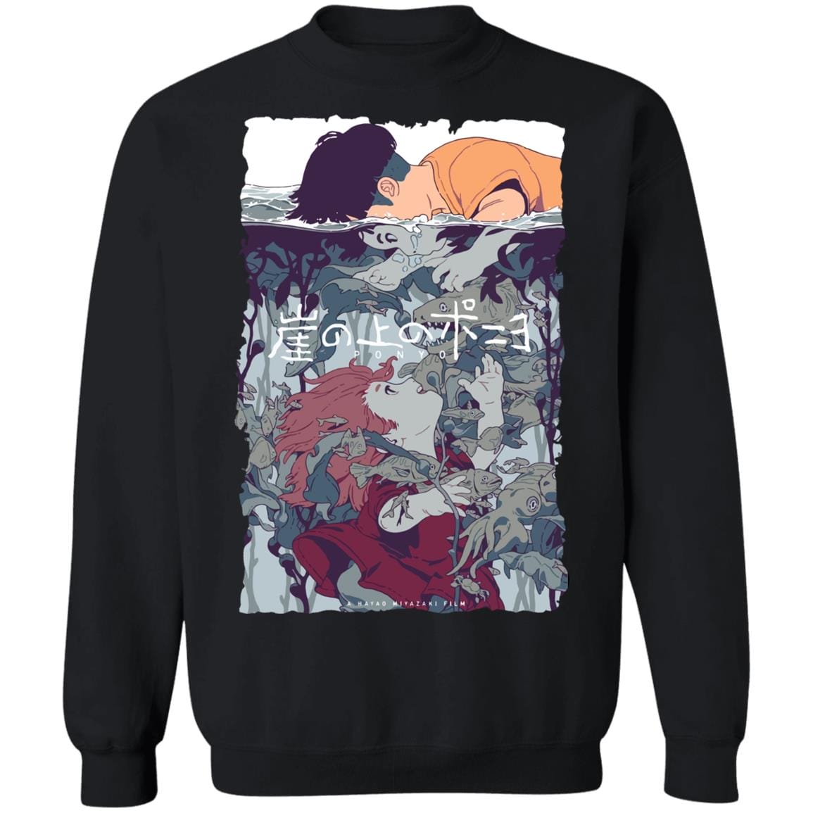 Ponyo and Sosuke Creative Art Sweatshirt Unisex - Image 4