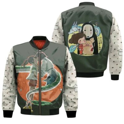 Studio Ghibli Spirited Away Popular Characters Bomber Jacket