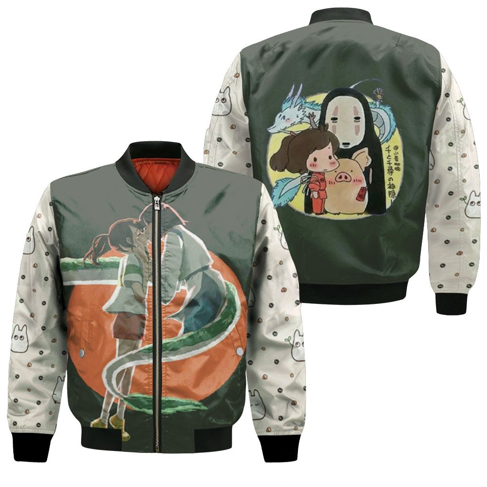 Studio Ghibli Spirited Away Popular Characters Bomber Jacket