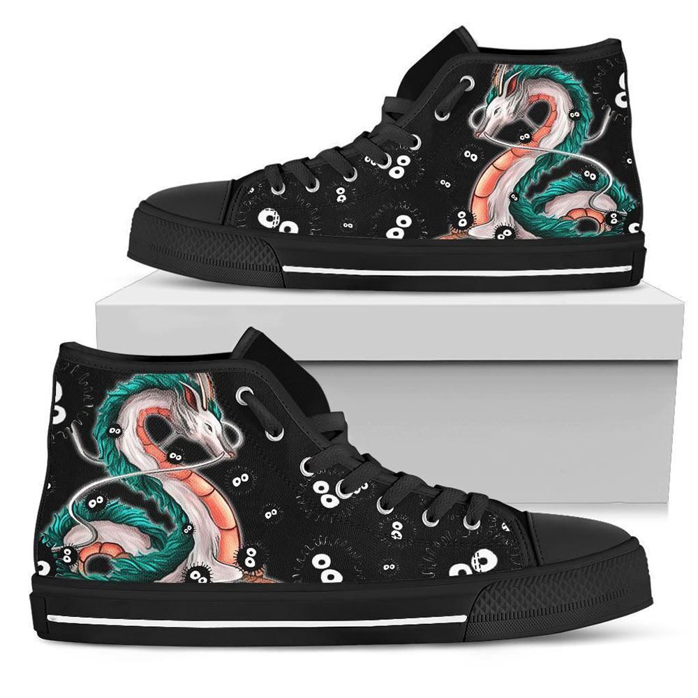 Studio Ghibli Spirited Away Haku Green Dragon Converse Shoes - Image 2