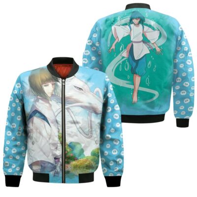 Studio Ghibli Spirited Away Dragon Haku Bomber Jacket