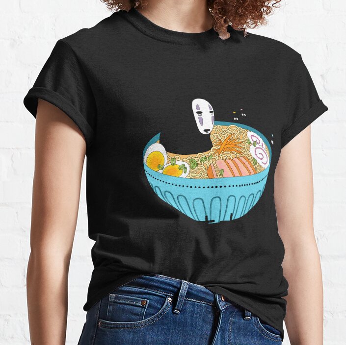 No Face In Ramen Spirited Away T-shirt - Image 2