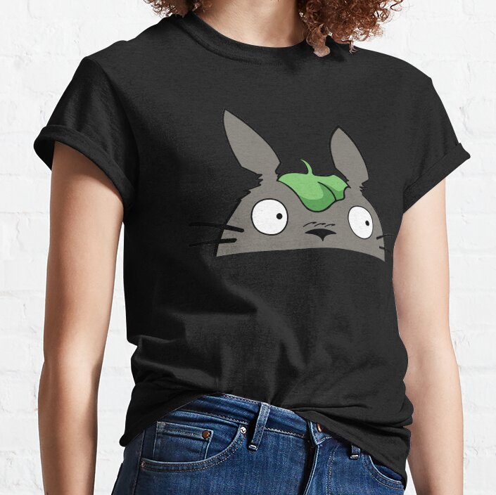 Cute Totoro Peeking Funny Peeker T-shirt - Image 2