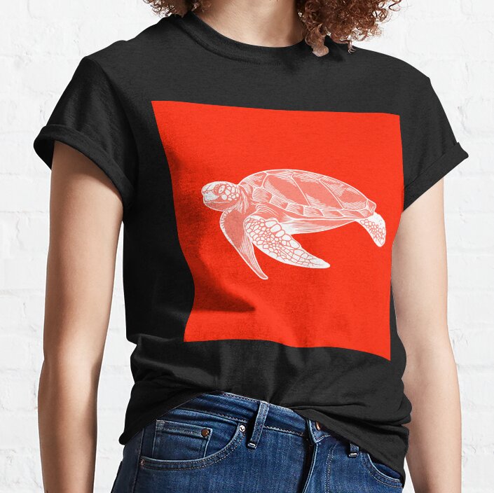 Red Vintage Sea Turtle Fs T-shirt - Image 4