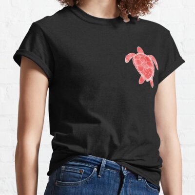 Red Turtle Sticker T-shirt