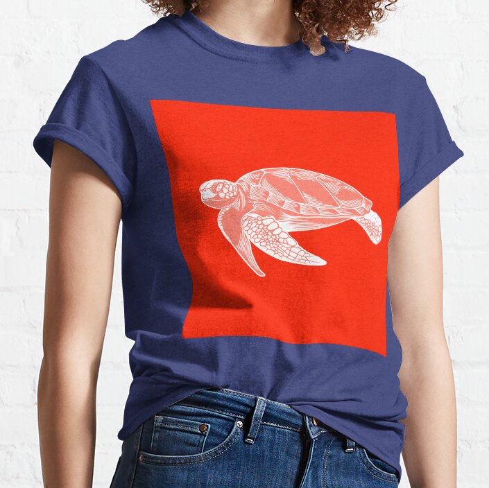 Red Vintage Sea Turtle Fs T-shirt - Image 5