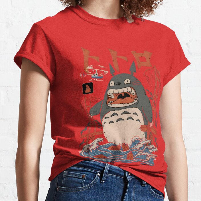 Kawaii And Cute Art Torozila Ghiblis Flying Away T-shirt - Image 6