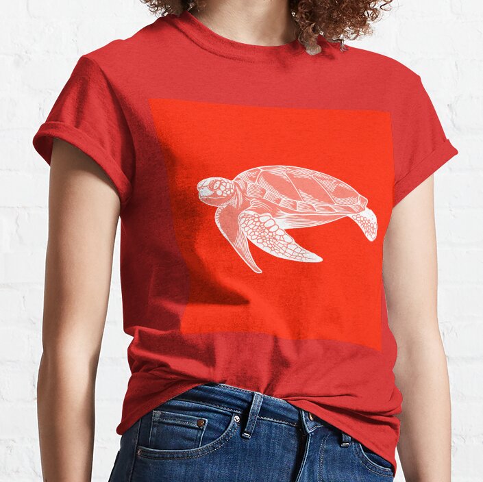 Red Vintage Sea Turtle Fs T-shirt - Image 6