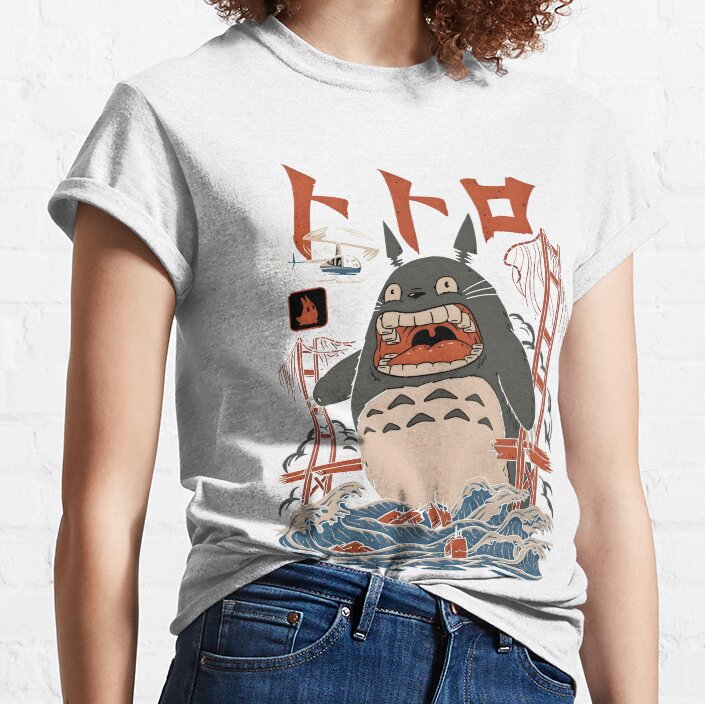 Kawaii And Cute Art Torozila Ghiblis Flying Away T-shirt - Image 2