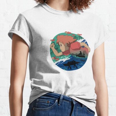 Kelalen Ponyo On The Cliff By The Sea Lungaku T-shirt