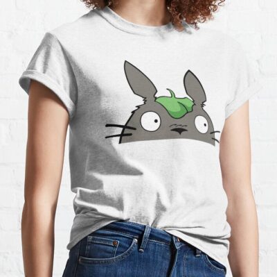 Cute Totoro Peeking Funny Peeker T-shirt