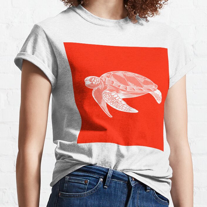 Red Vintage Sea Turtle Fs T-shirt - Image 2